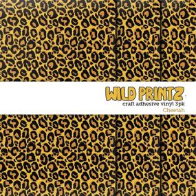 img 3 attached to 12x12 Cheetah Print Craft Vinyl Multi-Pack, 3 Sheets for Vinyl Cutters