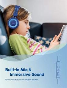 img 3 attached to 🎧 Impressive iClever Kids Headphones with Microphone - Volume Limiter 85/94dB, Adjustable Headband, Foldable Design for Boys & Girls - Perfect for School, Airplane, Laptop, iPad & Kindle Fire Tablet