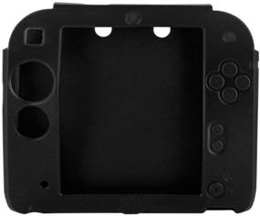 img 1 attached to 🎮 Ultimate Protection: Silicone Rubber Gel Skin Case for Nintendo 2DS - Black/Pink