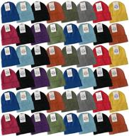 48-pack wholesale bulk winter thermal beanies skull caps by yacht & smith, unisex thermal gloves logo