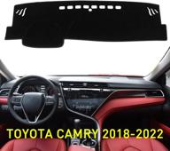 remoch dash cover for toyota camry 2018 2019 2020 2021 2022 dashboard cover mat accessories custom fit center console cover sunshield protector pad（black trim） logo