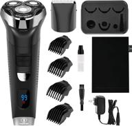 💈 ceenwes waterproof cordless electric razor clippers trimmer for men – rechargeable barber shavers with electric shaver head and 4 guide combs, ideal for men, kids, and babies (black) logo