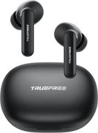 🎧 truefree t1 true wireless earbuds: bluetooth 5.0 headphones with 4 mics, dual driver, low-latency game mode, deep bass, 30h playtime, touch control, stereo earphones logo