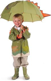 img 1 attached to 🦖 Kidorable Boys Green Dinosaur Umbrella