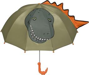 img 3 attached to 🦖 Kidorable Boys Green Dinosaur Umbrella