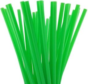 img 1 attached to SKEMIX 10 Inch Green Drinking Straws (Pack of 250) – 0.28 Inch Diameter