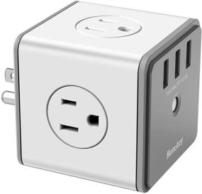 img 4 attached to 🔌 Huntkey 4-Outlet Surge Protector USB Wall Adapter with 3 USB Charging Ports - SMC007