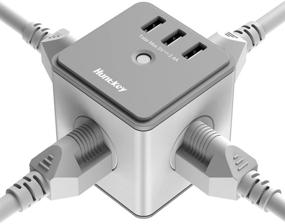 img 1 attached to 🔌 Huntkey 4-Outlet Surge Protector USB Wall Adapter with 3 USB Charging Ports - SMC007