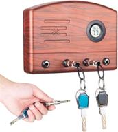 itdq key rack i-wall mounted key holder -includes 4 plug keychains connector, wall mounting kit with double-sided tape, and temperature hygrometer логотип