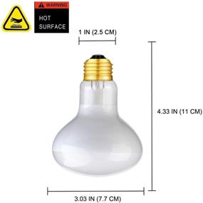 img 3 attached to 🦎 OMAYKEY 50W 2-Pack Soft White Glow Basking Spot Heat Lamp Bulb with UVA Glass Cover - Perfect for Lizard, Chameleon, Bearded Dragon, Snake, Aquarium Reptile & Amphibian Care