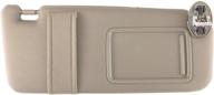 beige goldpar sun visor for 2007-2011 toyota camry & camry hybrid (passenger side) with sunroof and light: a perfect fit! logo