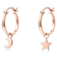 ⭐️ 18k gold-plated sterling silver star hoops earrings logo