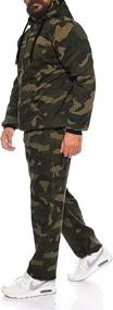 img 3 attached to 👕 COOFANDY Men's Sweatsuits - 2 Piece Hoodie Tracksuit Sets: Casual & Comfy Camo Jogging Suits for Men