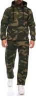 👕 coofandy men's sweatsuits - 2 piece hoodie tracksuit sets: casual & comfy camo jogging suits for men логотип