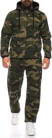 img 4 attached to 👕 COOFANDY Men's Sweatsuits - 2 Piece Hoodie Tracksuit Sets: Casual & Comfy Camo Jogging Suits for Men