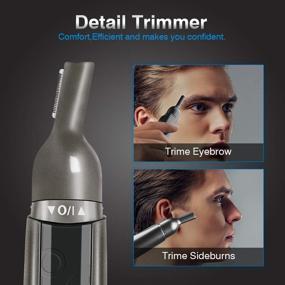 img 2 attached to 🪒 ZOOMMATE Professional Nose Hair Trimmer with LED Light - Waterproof, Powerful Nose and Ear Hair Clipper for Men - Battery Operated - Wet/Dry Use (Includes AA Battery)