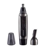 🪒 zoommate professional nose hair trimmer with led light - waterproof, powerful nose and ear hair clipper for men - battery operated - wet/dry use (includes aa battery) logo