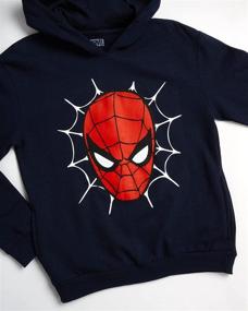 img 3 attached to 👕 Улучшите свой стиль с флисовой толстовкой с капюшоном Marvel Avengers Superhero для мальчиков