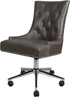 🪑 vintage gray bonded leather office chair by new pacific direct cadence furniture logo