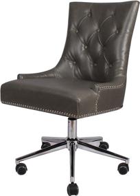 img 1 attached to 🪑 Vintage Gray Bonded Leather Office Chair by New Pacific Direct Cadence Furniture