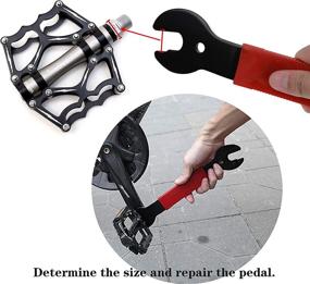 img 2 attached to 🚴 Double Sided Bicycle Pedal Removal Tool - 15/16/17mm Bike Spanner for Home Mechanics - Pedal Wrench with Long Hand Grip for Energy-saving Cycling - Crank Set for Biking Maintenance & Repair