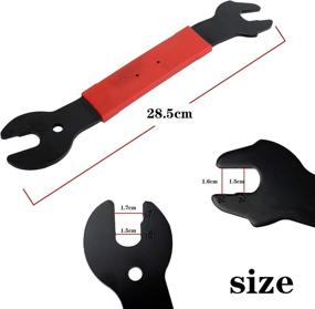 img 3 attached to 🚴 Double Sided Bicycle Pedal Removal Tool - 15/16/17mm Bike Spanner for Home Mechanics - Pedal Wrench with Long Hand Grip for Energy-saving Cycling - Crank Set for Biking Maintenance & Repair