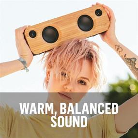 img 1 attached to 🔊 House of Marley Get Together Mini: Portable Bluetooth Speaker with 10 Hours Playtime, Sustainable Materials - Signature Black