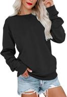 👚 bingerlily women's cozy long sleeve sweatshirt - cute crew neck pullover for casual & relaxed fit logo