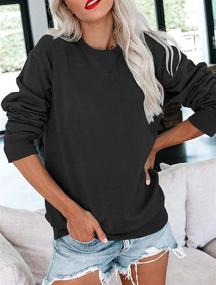 img 3 attached to 👚 Bingerlily Women's Cozy Long Sleeve Sweatshirt - Cute Crew Neck Pullover for Casual & Relaxed Fit