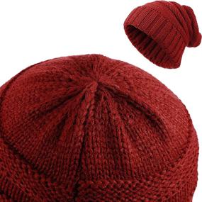 img 2 attached to Warm and Stylish 3-Piece Winter Knit Beanie Hat, Scarf, and Touch Screen Gloves Set for Unisex