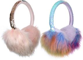 img 4 attached to 🎁 Adorable Flip Sequin Ear Muffs for Girls – Perfect Christmas Gifts for Daughters, Granddaughters and Nieces (4-15 Years)