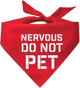 img 1 attached to Nervous Do Not Pet Dog Bandana: Assorted Colors for Anxious Dogs