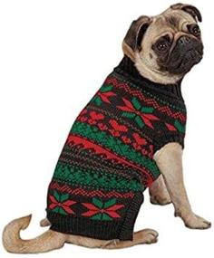 img 1 attached to Black Zack & Zoey Classic Holiday Pet Sweater