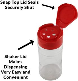 img 2 attached to Set of 10 Skyway Supreme 4 OZ Clear Plastic Seasoning Containers Spice Bottles Jars - Flap Cap with Sifter Spice Shaker - Durable and Refillable Dispensers for Herbs, Spices, and Rubs - BPA Free