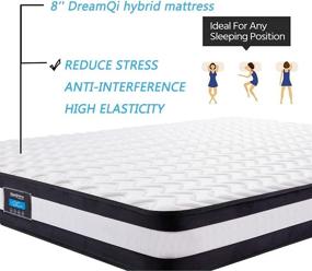 img 2 attached to 🛏️ Qsleep DreamQi 8-Inch Twin Hybrid Memory Foam Mattress - Breathable & Comfortable in a Box, Pressure Relief & Sleep Supportive (Twin Size, 8-Inch)