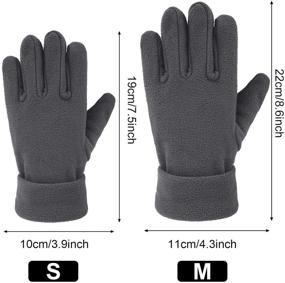 img 3 attached to 🧤 Burgundy Boys' Winter Fleece Finger Gloves: Top-rated Cold Weather Accessories