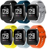 junboer compatible with fitbit versa/versa 2/fitbit versa lite watch band logo