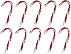 img 1 attached to Enhance Your Christmas Decor with Candy Cane Stake Lights: Set of 8, 10'' Lawn Decor