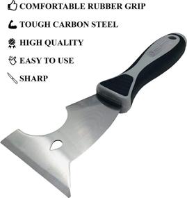 img 2 attached to 🔪 Premium Toughest Paint Scraper and Putty Knife - 3 Inch, Paint Remover Tool - High-Quality Scraper Tool (1 Pack)