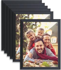 img 4 attached to 🖼️ OlarHike 11x14 Picture Frames with 8x10 Mat: Set of 6 Black Photo Frames for Wall Décor, Plexiglass Diploma Certificate Frame for Bedroom, Living Room, Office - Perfect Gift for Family and Friends