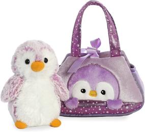 img 1 attached to 🐾 Aurora Pom Pom Purple Pet Carrier - Ideal for Small Pets - 7 Inch Carrier