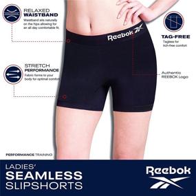 img 2 attached to Reebok Womens Slipshorts Seamless Boyshorts