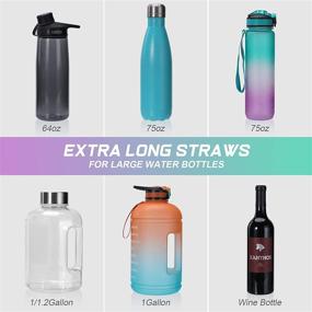 img 1 attached to Extra Reusable Silicone Straws Bottle Household Supplies