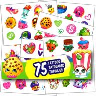 🎉 разнообразные временные татуировки shopkins - набор из 75 для улучшения seo логотип