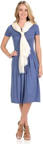 img 4 attached to Iconic Luxe Womens Pleated Pockets Women's Clothing in Dresses