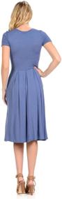 img 1 attached to Iconic Luxe Womens Pleated Pockets Women's Clothing in Dresses