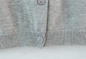 img 1 attached to 👶 Cotton Cardigans for Baby Girls - Long Sleeve Crewneck Cardigan Sweater with Buttons - Ideal Little Girl Sweaters for Uniforms