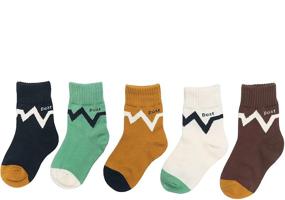 img 3 attached to 🧦 JEIIN Boys Fashion Cotton Crew Socks for Kids - Four Seasons Socks (5 Pairs Fashion Sock)