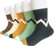 🧦 jeiin boys fashion cotton crew socks for kids - four seasons socks (5 pairs fashion sock) logo