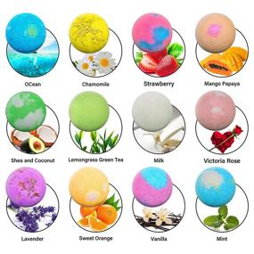 img 2 attached to Bath Bombs Christmas Gifts for Women - Imazing 12 Pcs Handmade &amp; Natural Bath Bombs, Ideal for Luxurious Bubble Bath Cosmetics, Special Gifts Set for Women, Wife, Mom, Kids, Sister, Girlfriend, Girls, Couples